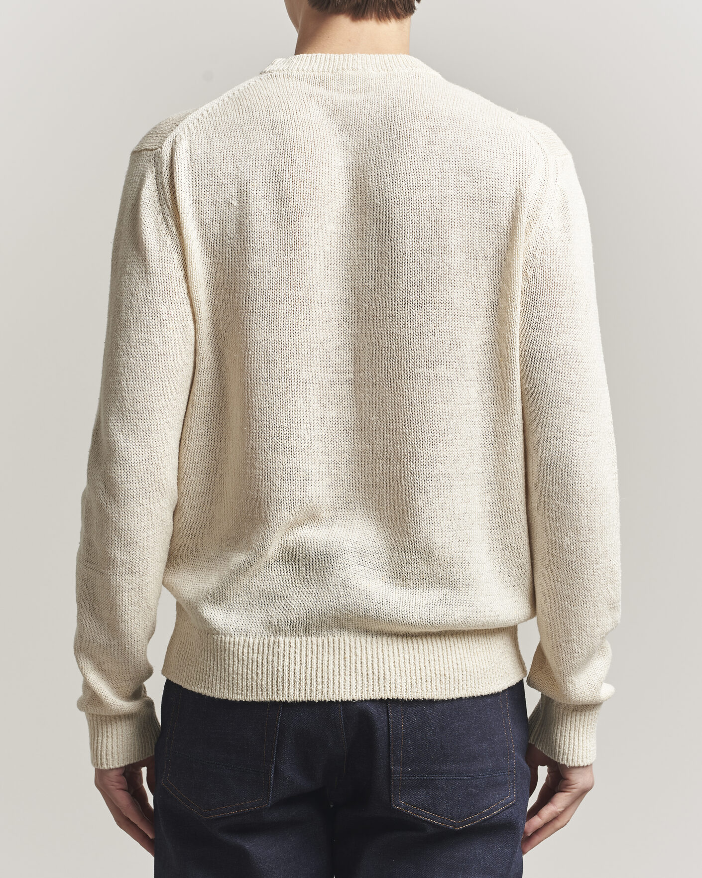 Hombres | Jerséis y prendas de punto | Jil Sander | Silk Blend Crew Neck Sweater Sand