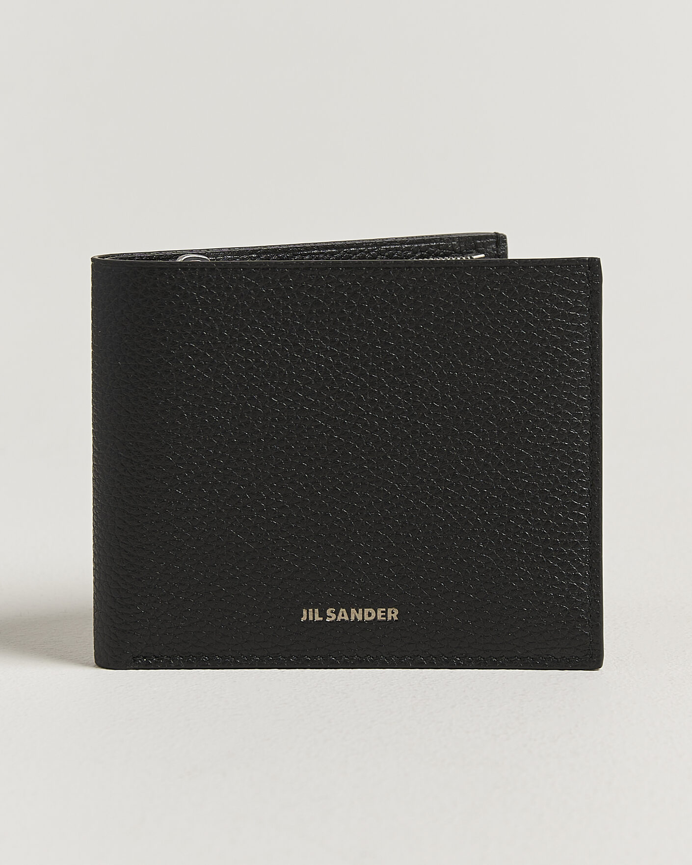 Hombres | Billeteras | Jil Sander | Grain Leather Zip Wallet Black