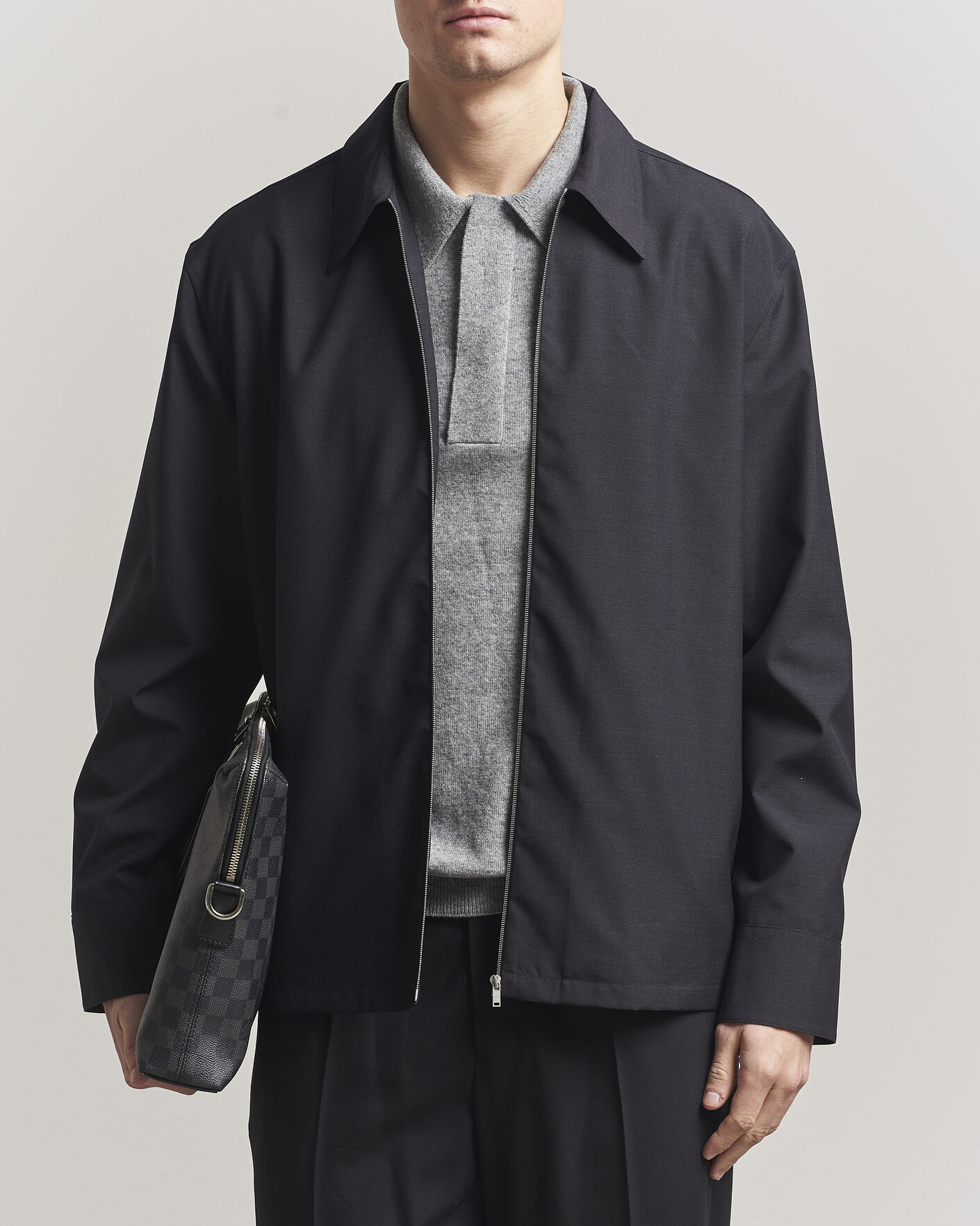 Hombres | Camisas | Jil Sander | Zip Shirt Blouson Navy