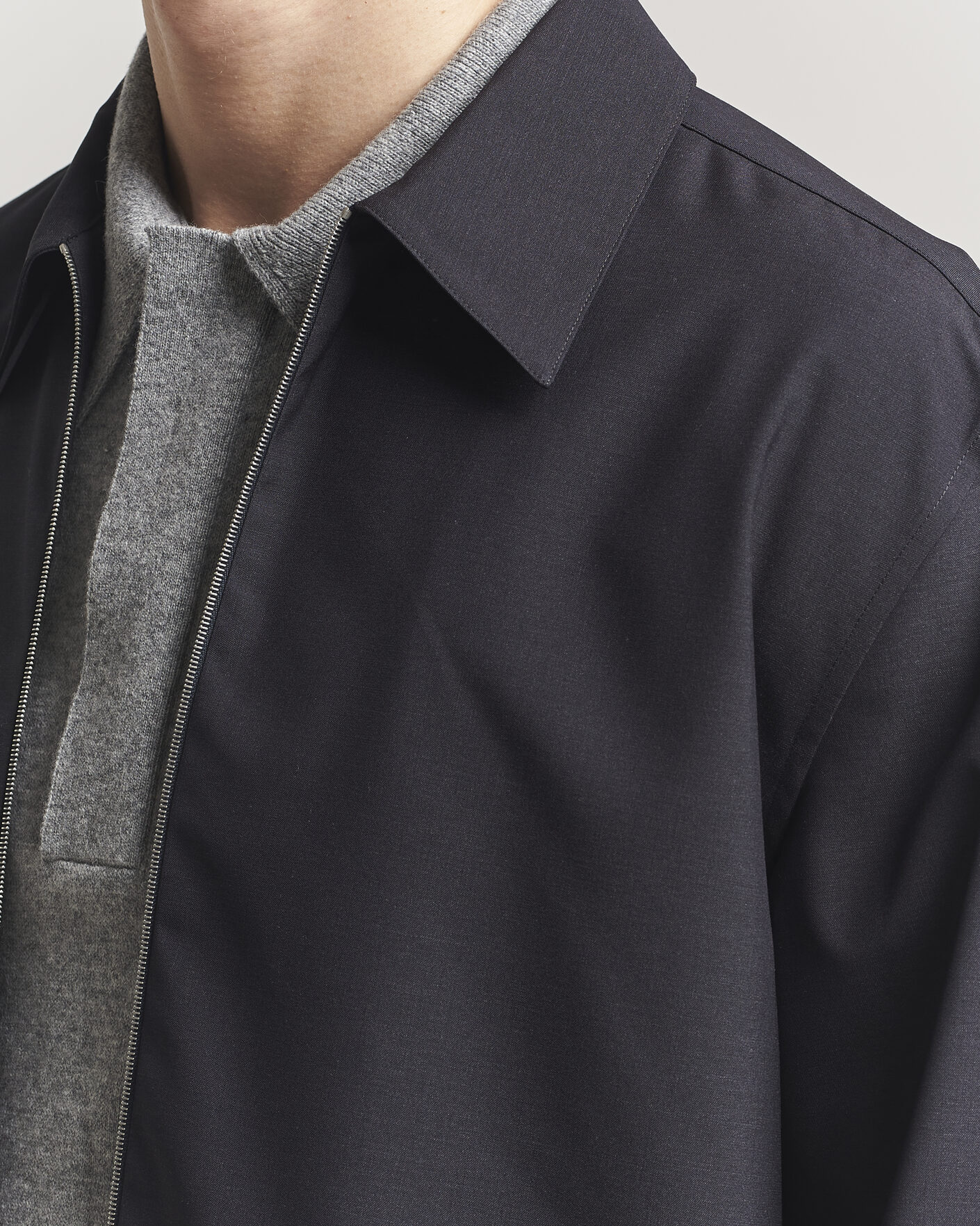 Hombres | Camisas | Jil Sander | Zip Shirt Blouson Navy