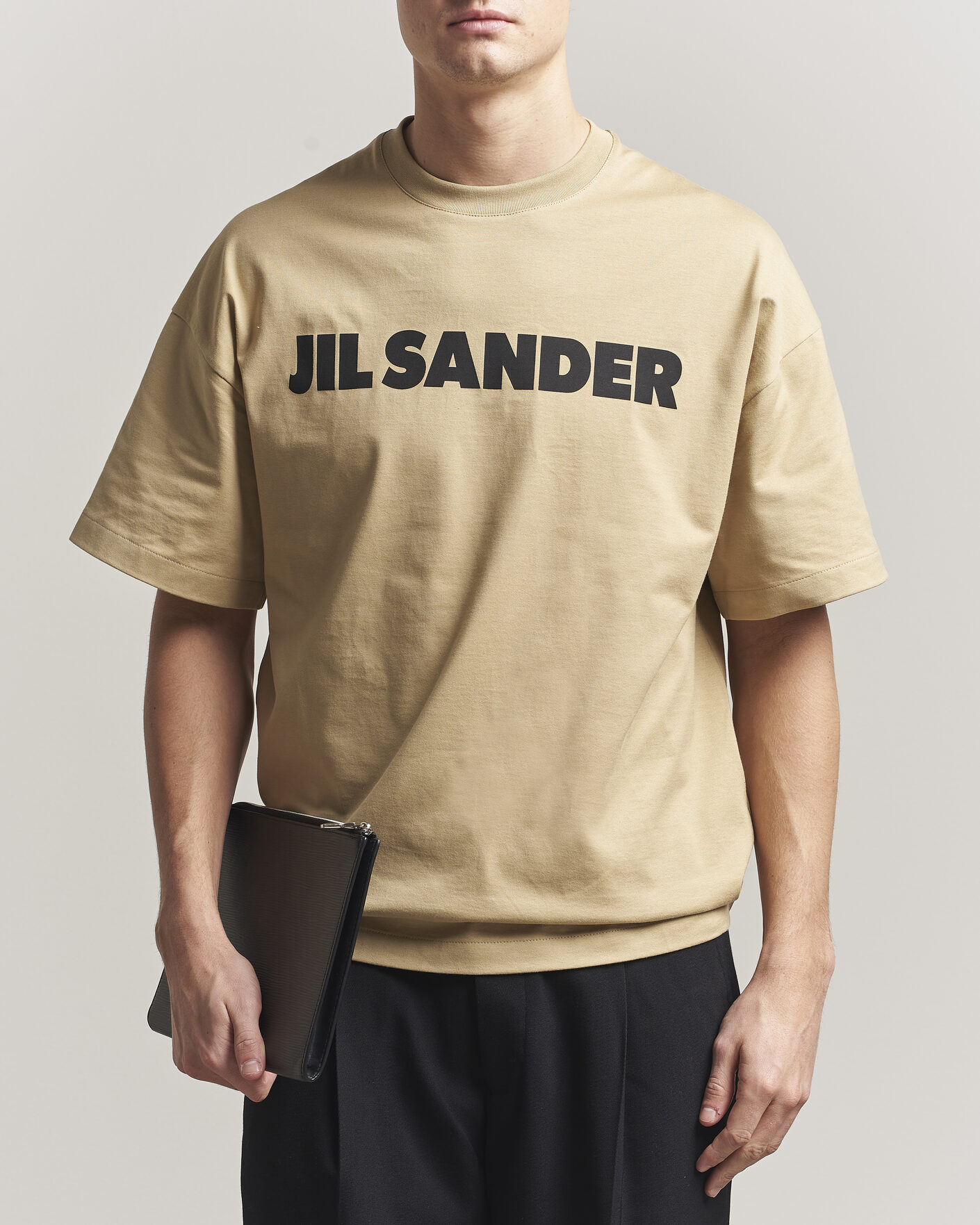 Hombres | Camisetas | Jil Sander | Short Sleeve Logo T-Shirt Khaki