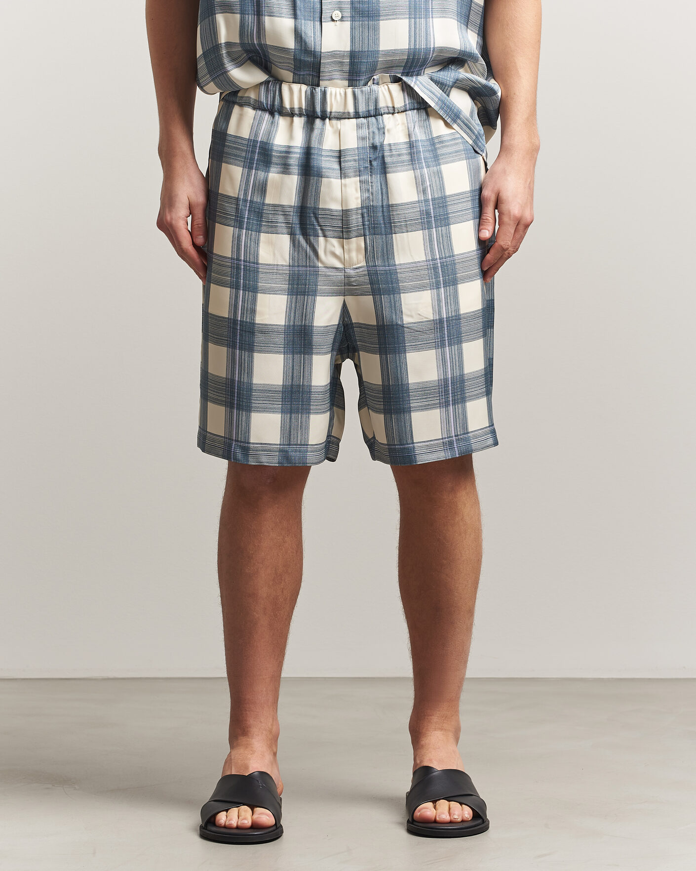 Hombres | Pantalones cortos | Jil Sander | Vichy Check Shorts Blue/White