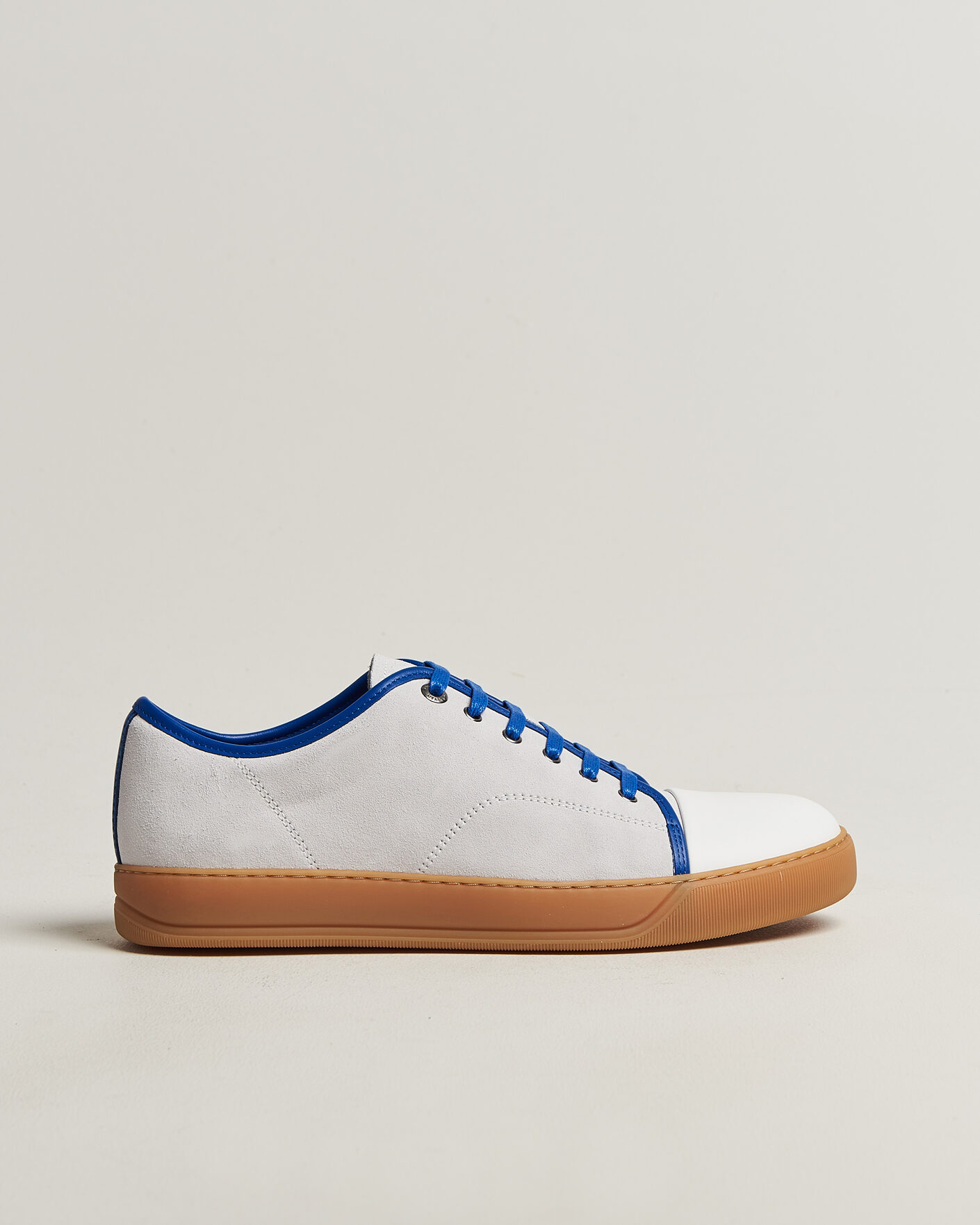 Hombres | Zapatillas | Lanvin | DBB1 Nappa Cap Toe Sneaker White/Blue