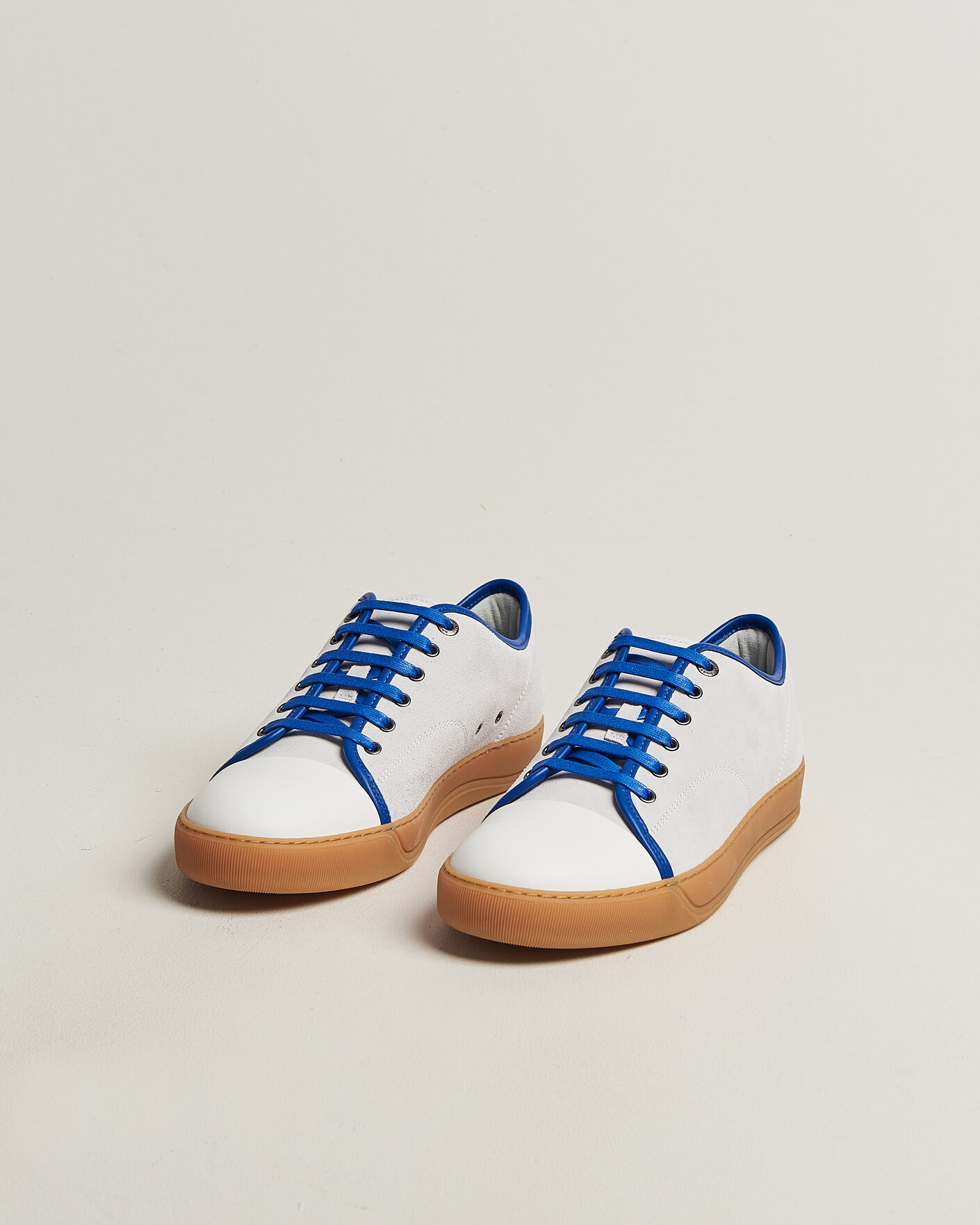 Hombres | Zapatillas | Lanvin | DBB1 Nappa Cap Toe Sneaker White/Blue