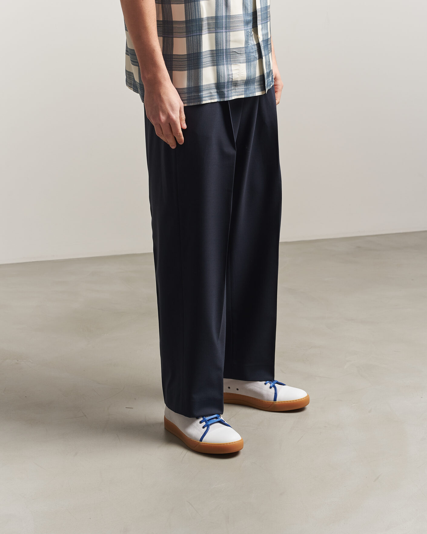 Hombres | Zapatillas | Lanvin | DBB1 Nappa Cap Toe Sneaker White/Blue