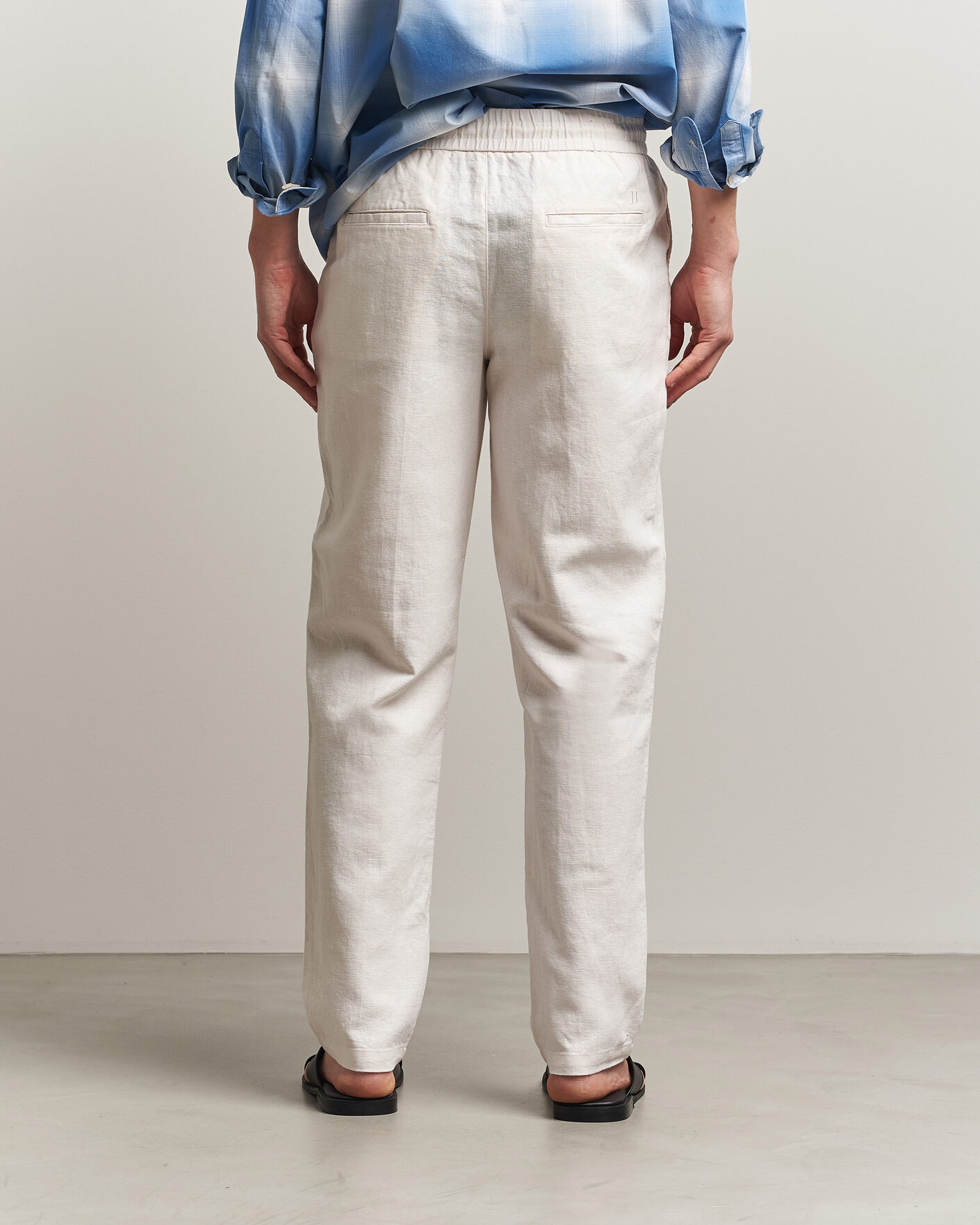 Hombres | Pantalones | LES DEUX | Patrick Heavy Linen/Cotton Pants Eggnog White