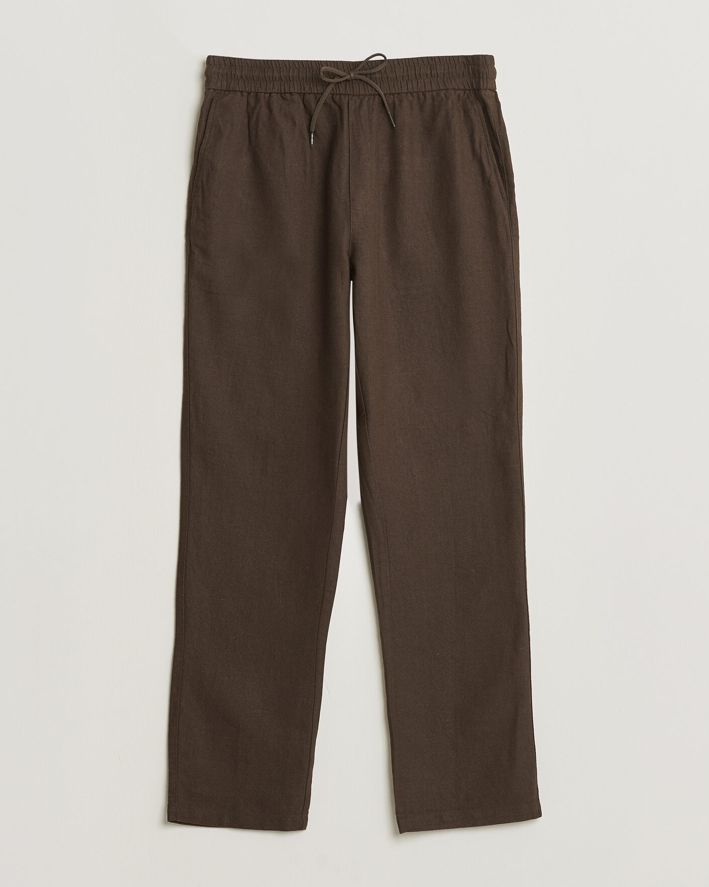 Hombres | Pantalones | LES DEUX | Patrick Heavy Linen/Cotton Pants Brown