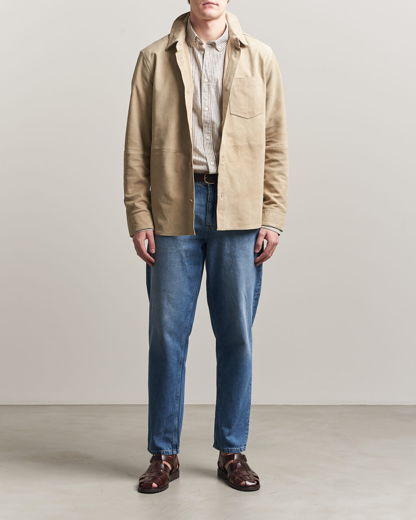 Hombres | Pantalones | LES DEUX | Ryder Washed Jeans Medium Indigo Blue
