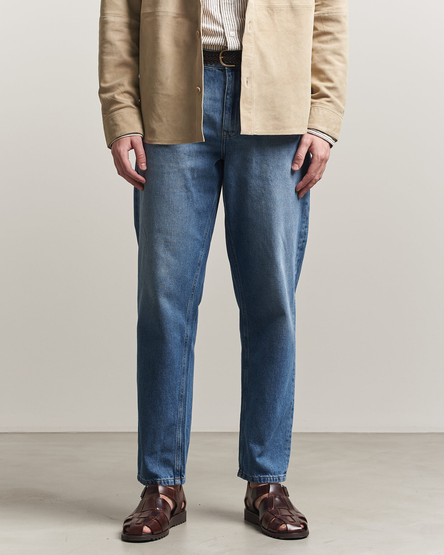 Hombres | Pantalones | LES DEUX | Ryder Washed Jeans Medium Indigo Blue