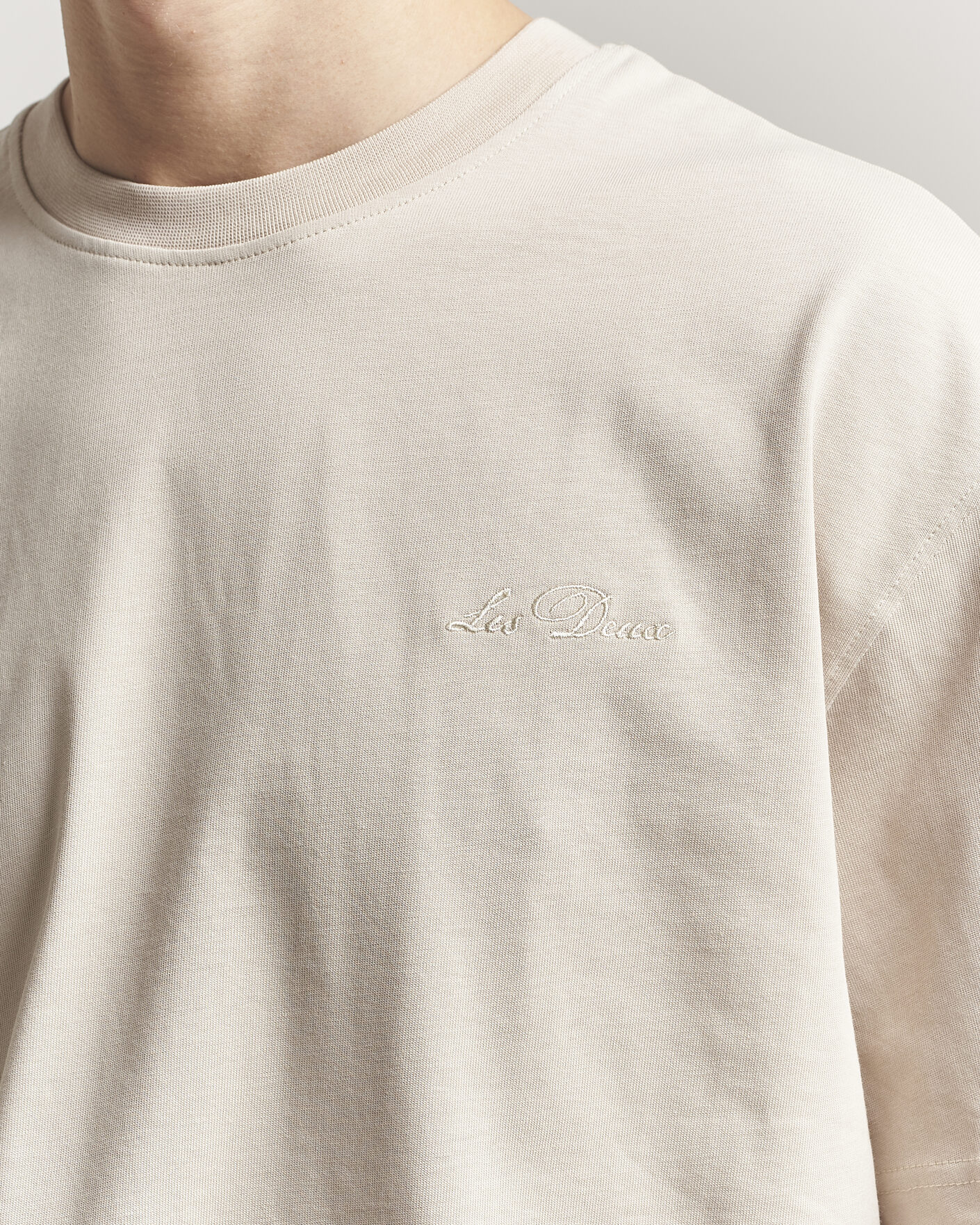 Hombres | Camisetas | LES DEUX | Crew T-Shirt Light Sand