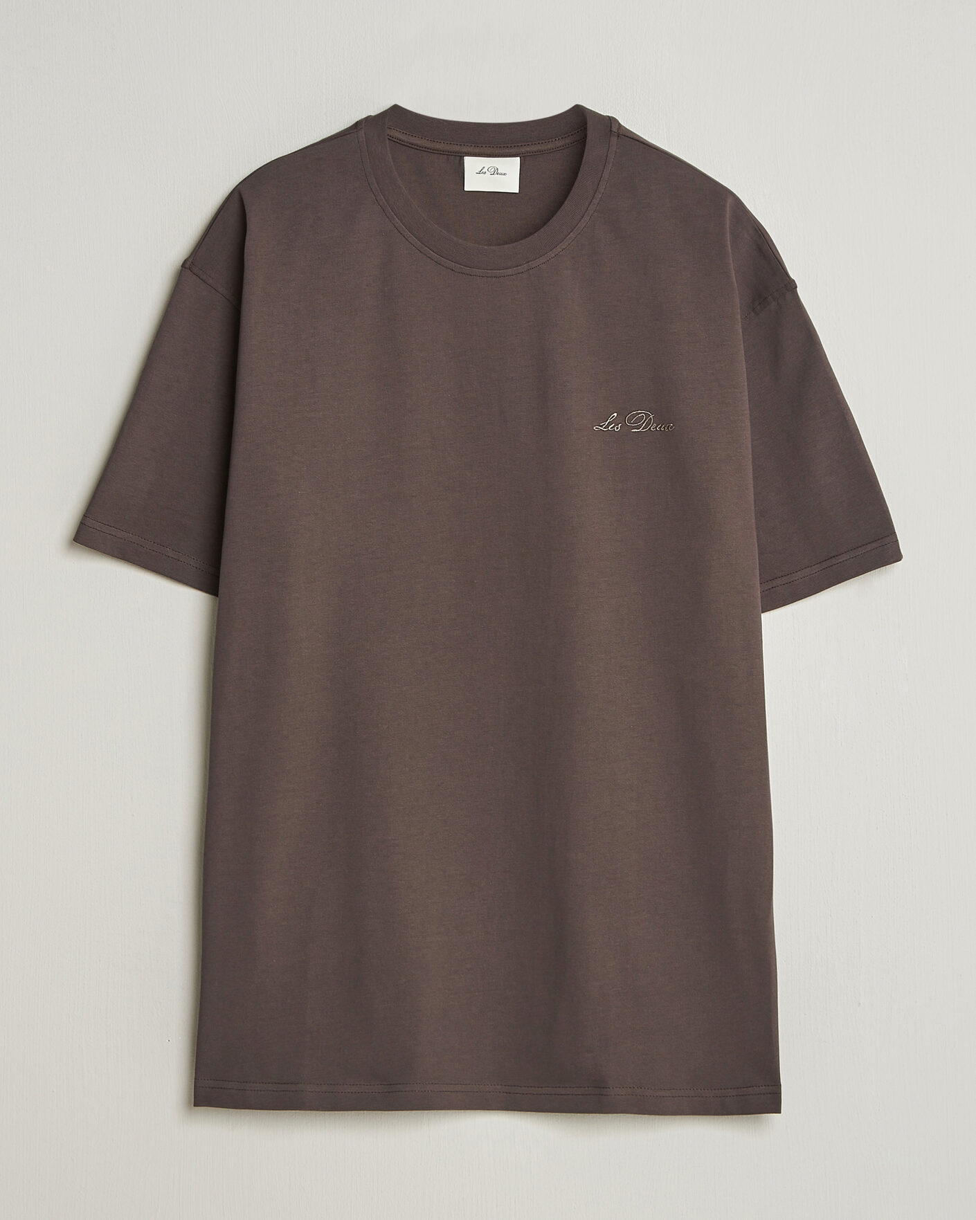 Hombres | Camisetas | LES DEUX | Crew T-Shirt Coffee Brown