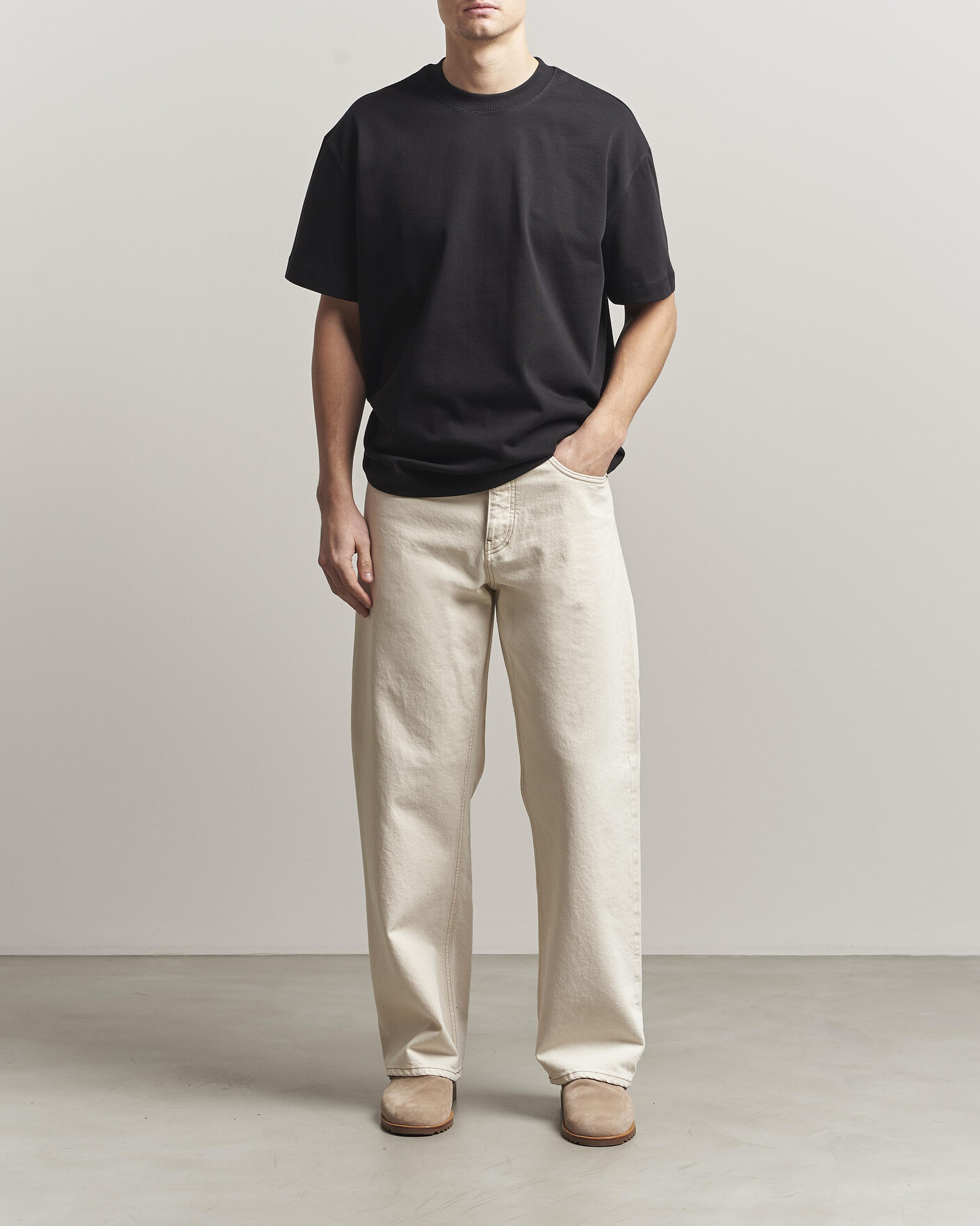 Hombres | Camisetas | LES DEUX | Carl Heavyweight T-Shirt Black