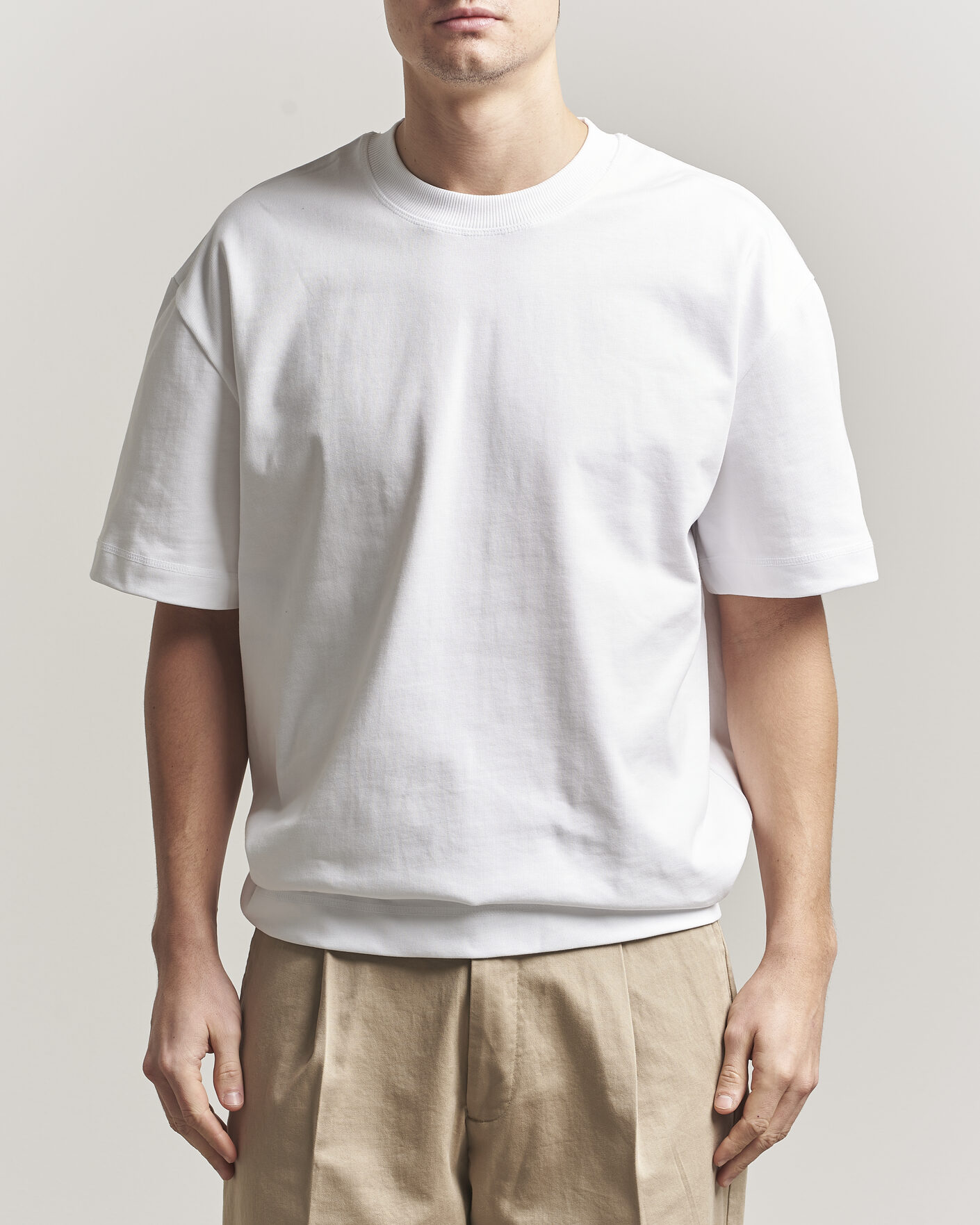 Hombres | Camisetas | LES DEUX | Carl Heavyweight T-Shirt White