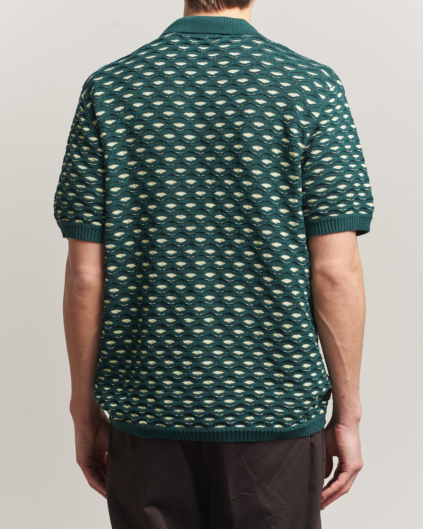 Hombres | Polos | LES DEUX | Esmay Shell Knitted Polo Sea Moss Green