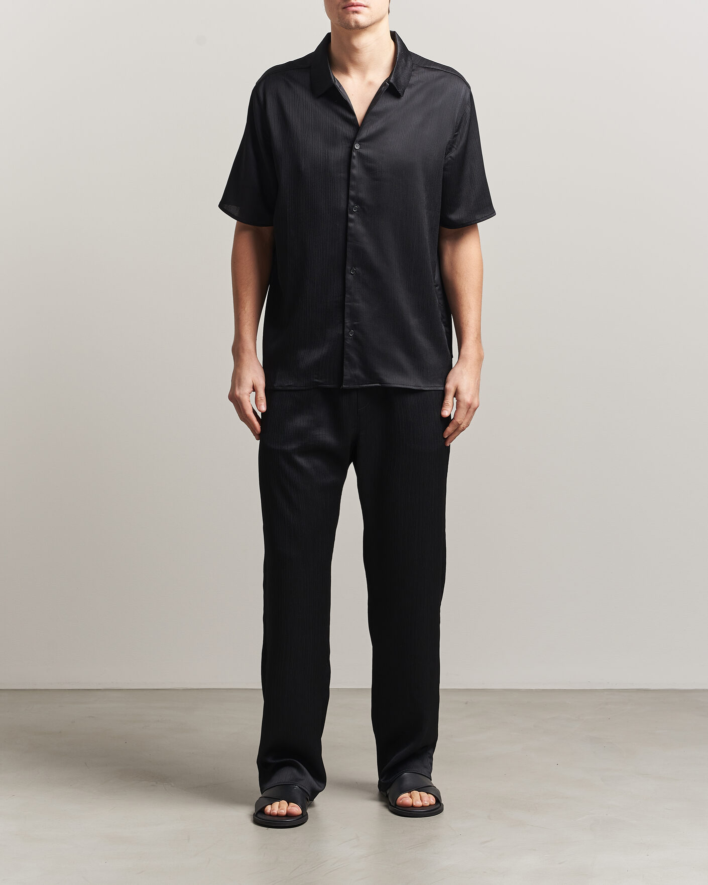 Hombres | Pantalones | LES DEUX | Houston Plissé Pants Black