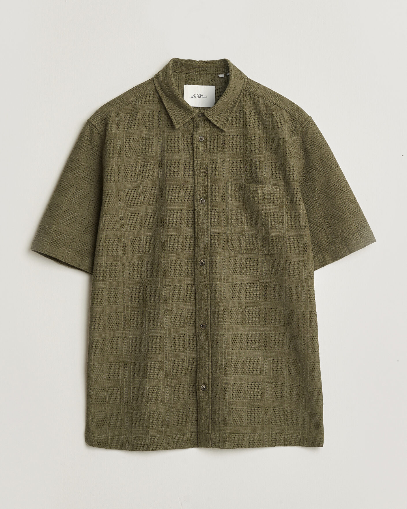 Hombres | Camisas | LES DEUX | Charlie Short Sleeve Shirt Olive Night