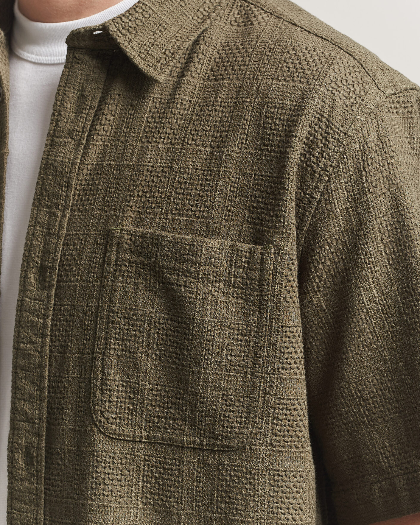 Hombres | Camisas | LES DEUX | Charlie Short Sleeve Shirt Olive Night