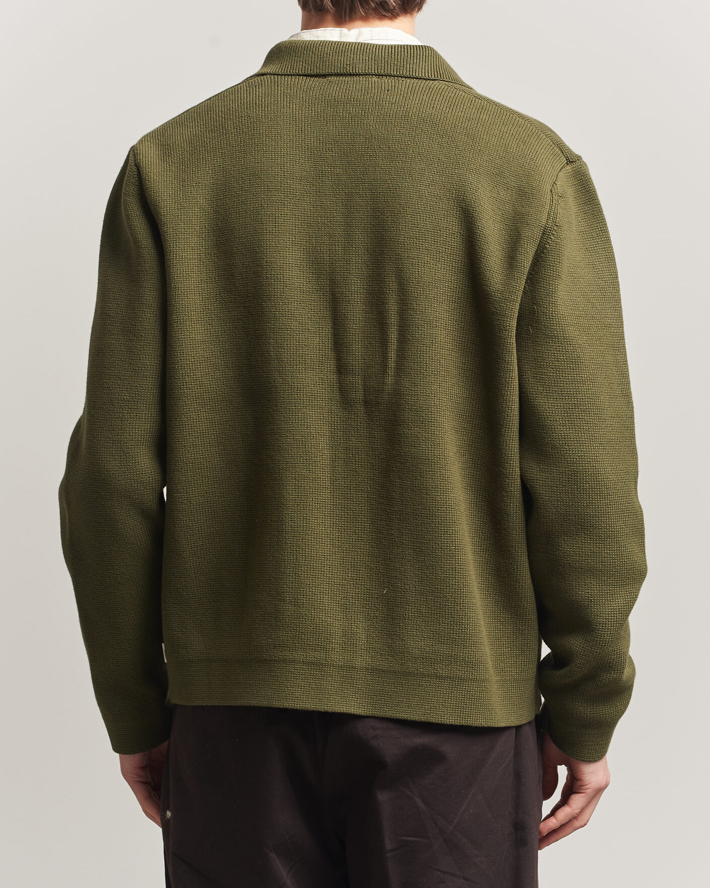 Hombres | Jerséis y prendas de punto | LES DEUX | Fisher Cotton Milano Zip Olive Night