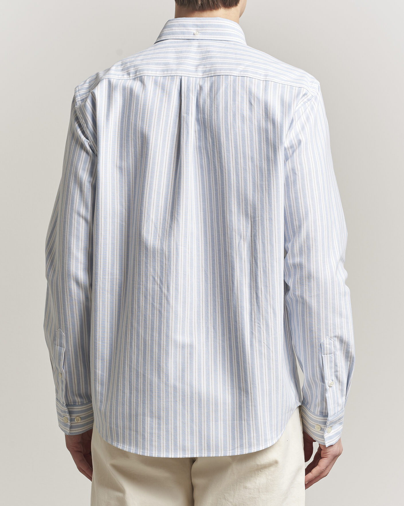 Hombres | Camisas | LES DEUX | Konrad Striped Oxford Shirt Allure Blue