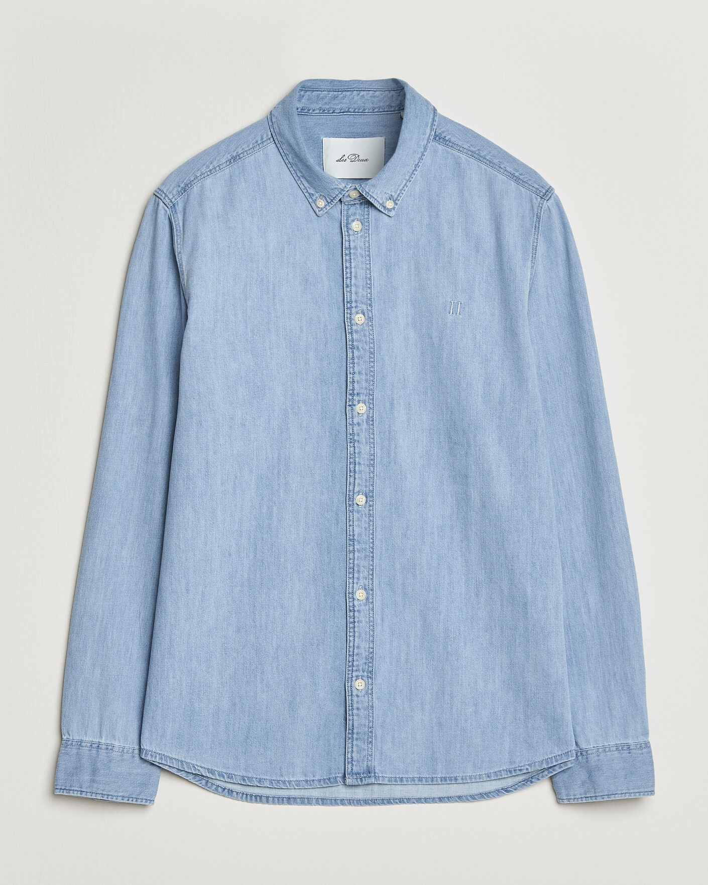 Hombres | Camisas | LES DEUX | Konrad Denim Shirt Light Indigo Wash