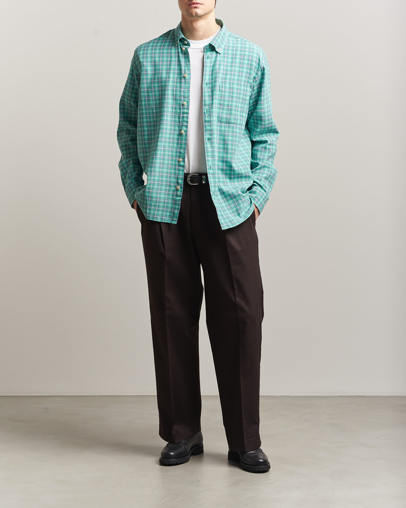 Hombres | Camisas | LES DEUX | Kent Check Shirt Allure Blue