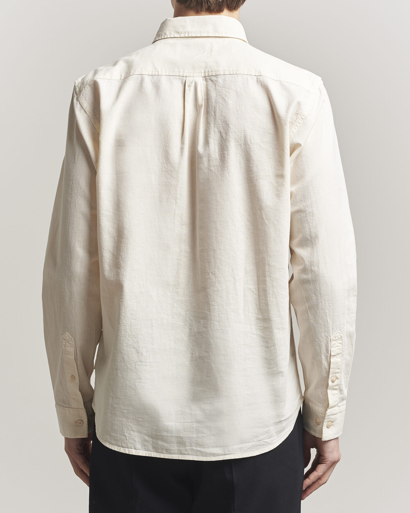 Hombres | Camisas | LES DEUX | Konrad Cotton/Linen Shirt Eggnog White