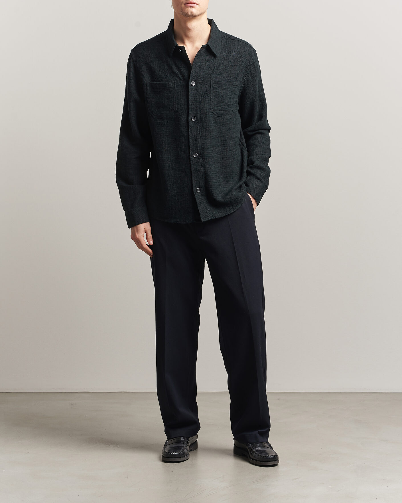 Hombres | Camisas | LES DEUX | Hamilton Overshirt Black