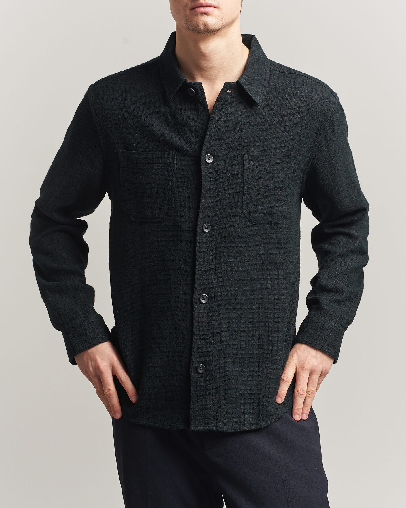 Hombres | Camisas | LES DEUX | Hamilton Overshirt Black