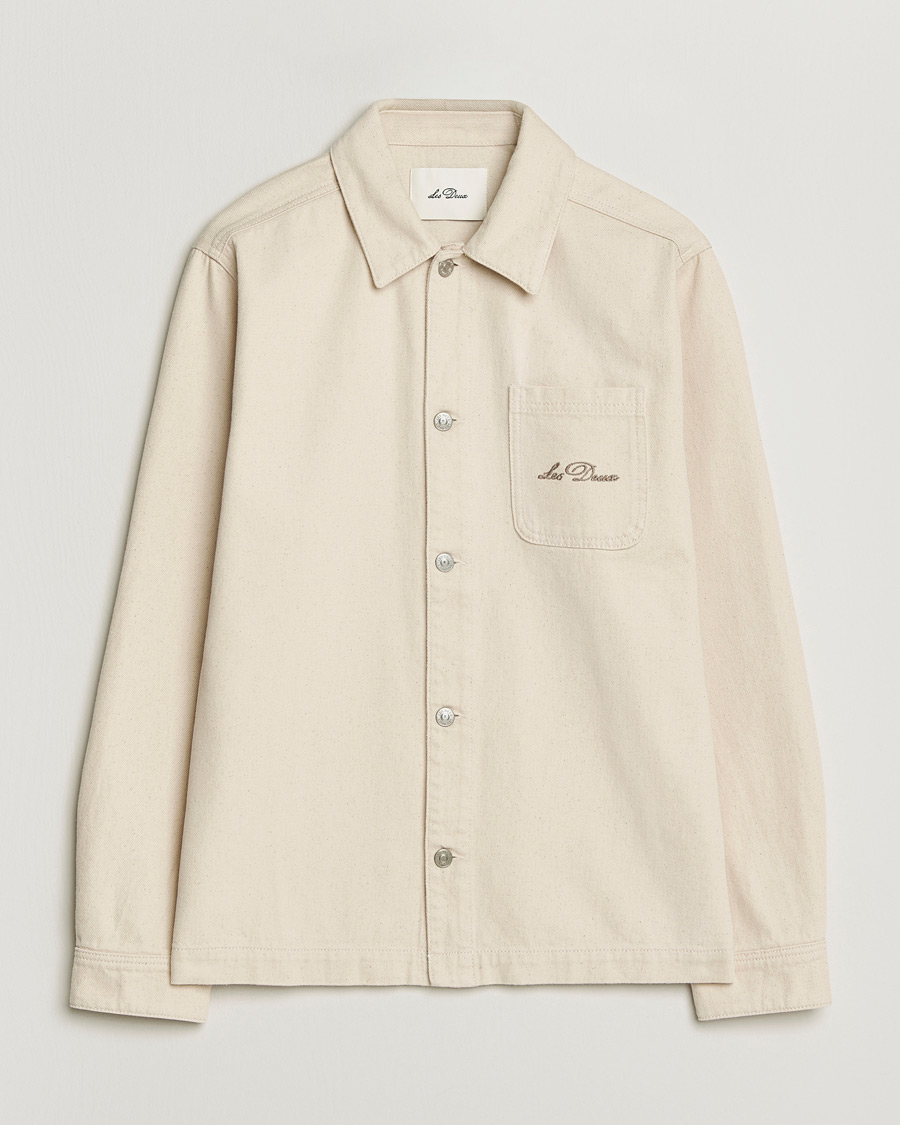 Hombres | Camisas | LES DEUX | Layton Faience Twill Overshirt Ivory