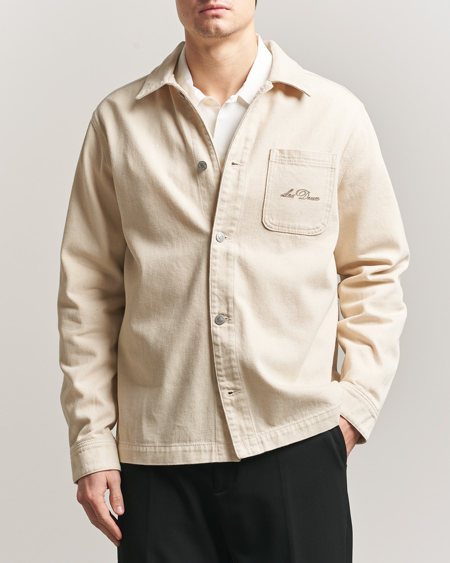 Hombres | Camisas | LES DEUX | Layton Faience Twill Overshirt Ivory