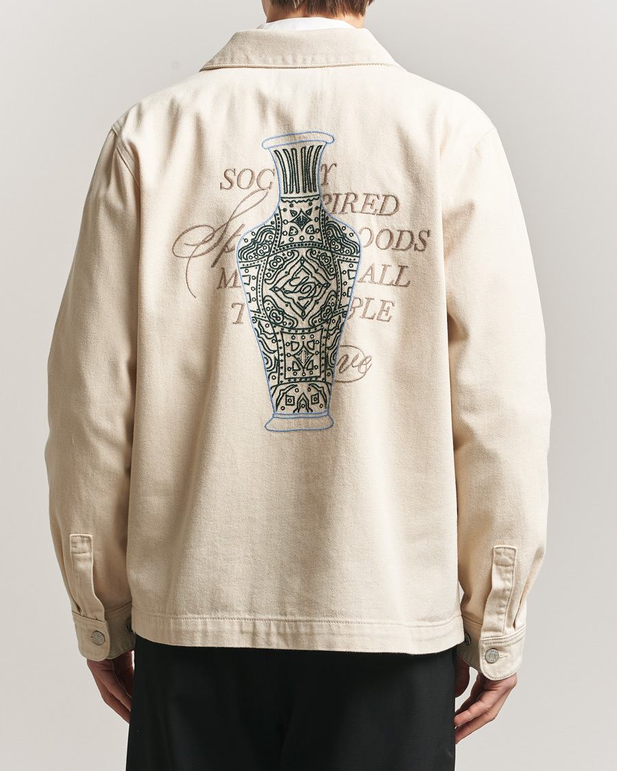 Hombres | Camisas | LES DEUX | Layton Faience Twill Overshirt Ivory