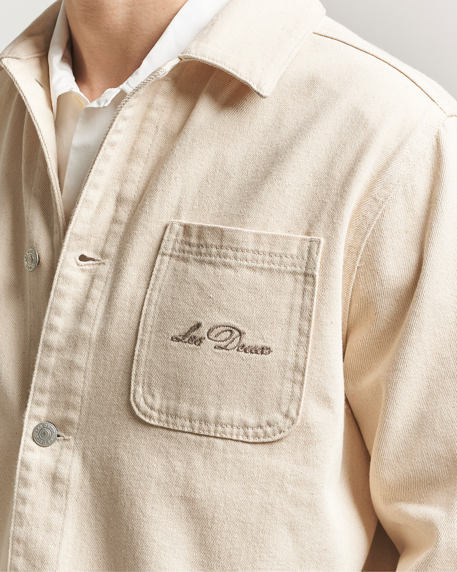 Hombres | Camisas | LES DEUX | Layton Faience Twill Overshirt Ivory
