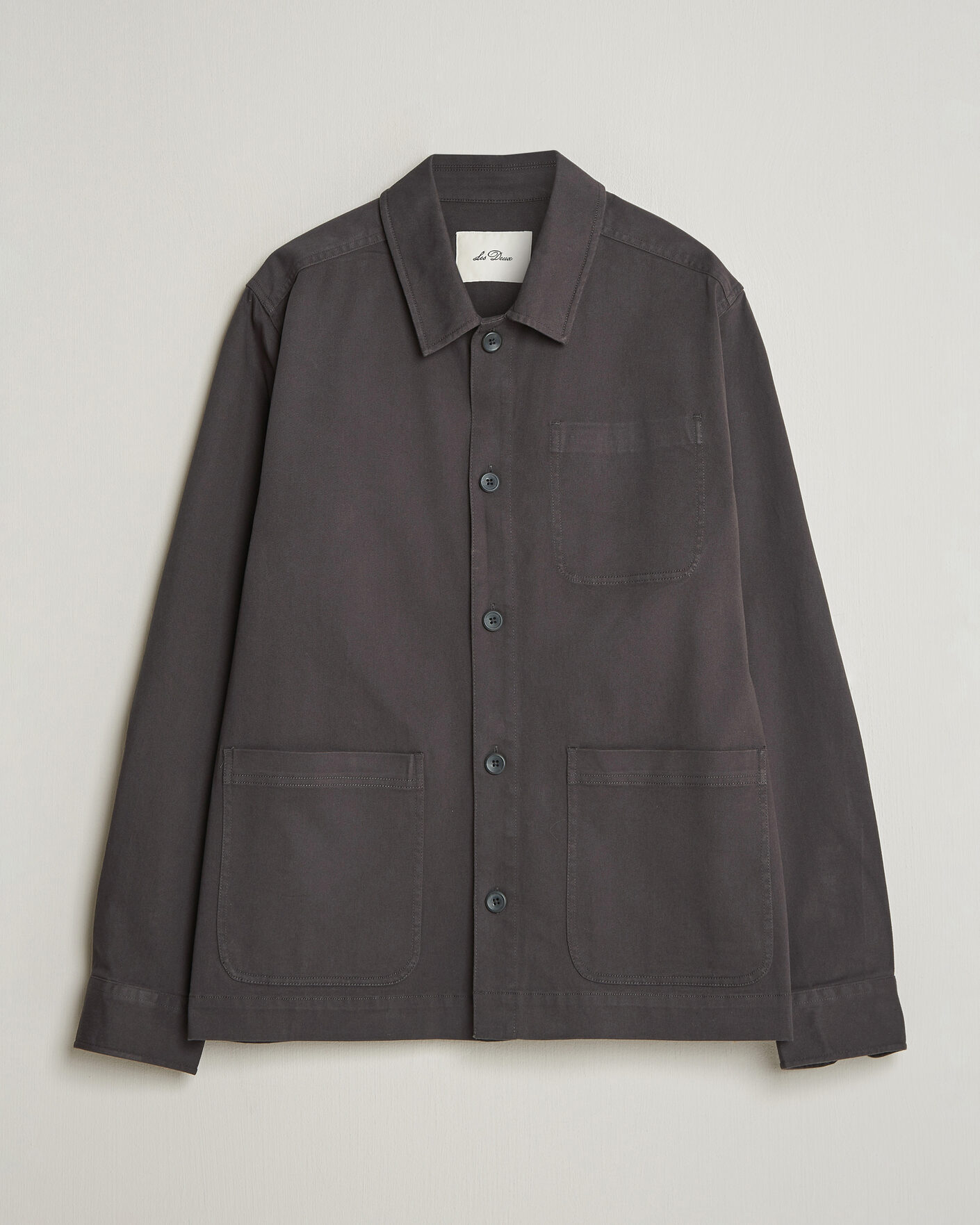 Hombres | Camisas | LES DEUX | Layton Cotton Overshirt Black