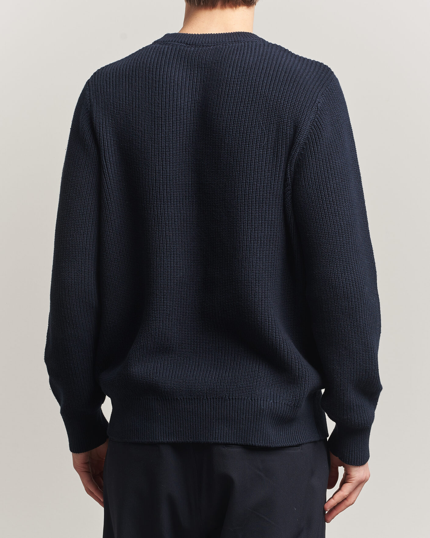 Hombres | Jerséis y prendas de punto | LES DEUX | Garry Rib Crew Neck Knit Dark Navy