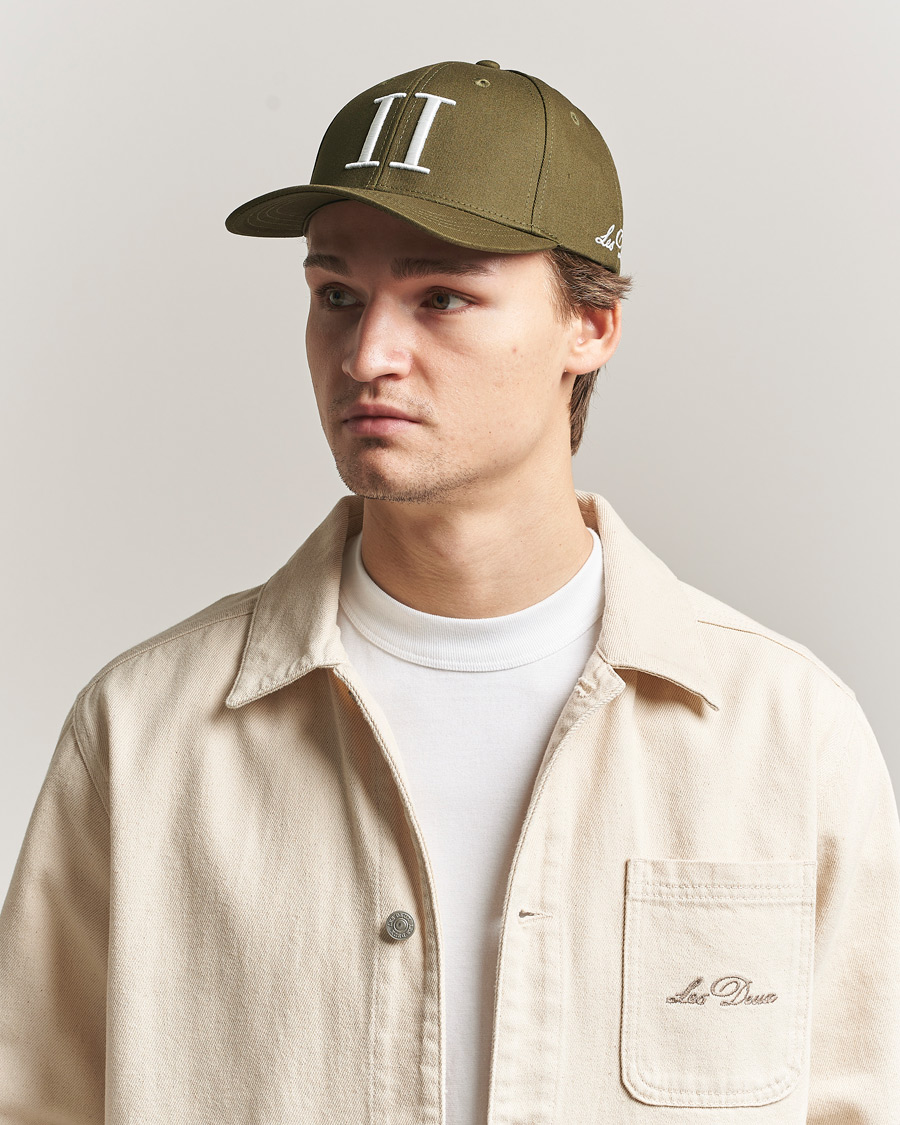 Hombres | Sombreros y gorras | LES DEUX | Encore Organic Baseball Cap Olive Night