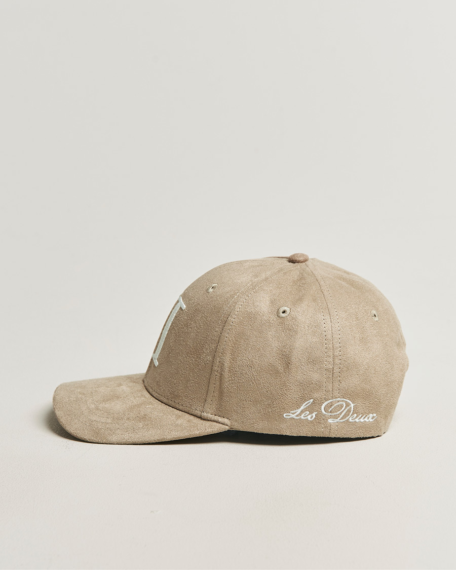 Hombres | Sombreros y gorras | LES DEUX | Encore Suede Baseball Cap Dark Sand