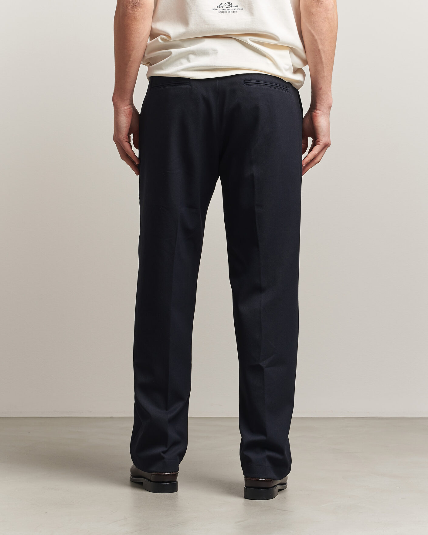 Hombres | Pantalones | LES DEUX | Como Solid Slack Pants Dark Navy