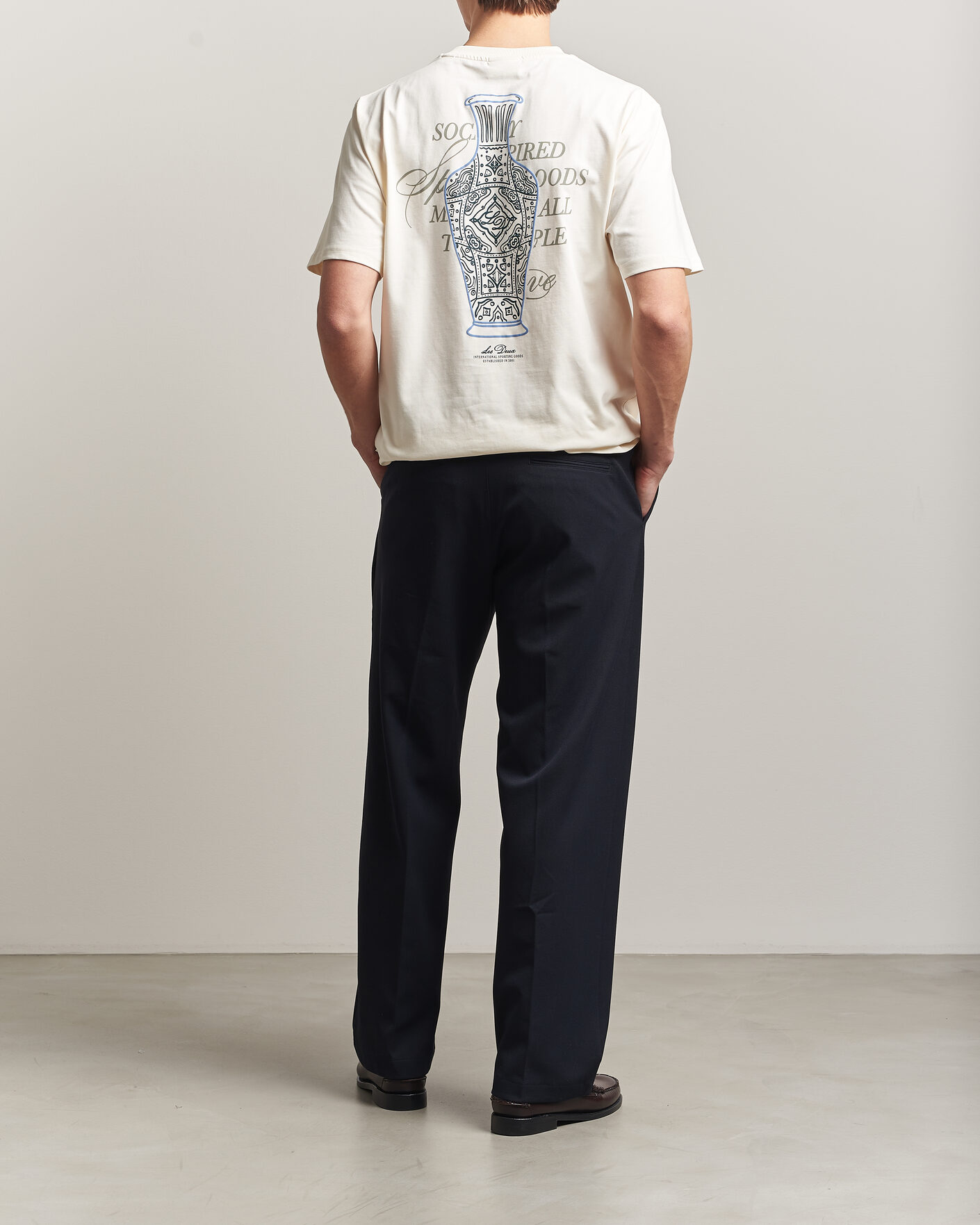 Hombres | Camisetas | LES DEUX | Ben Faience T-Shirt Eggnog White