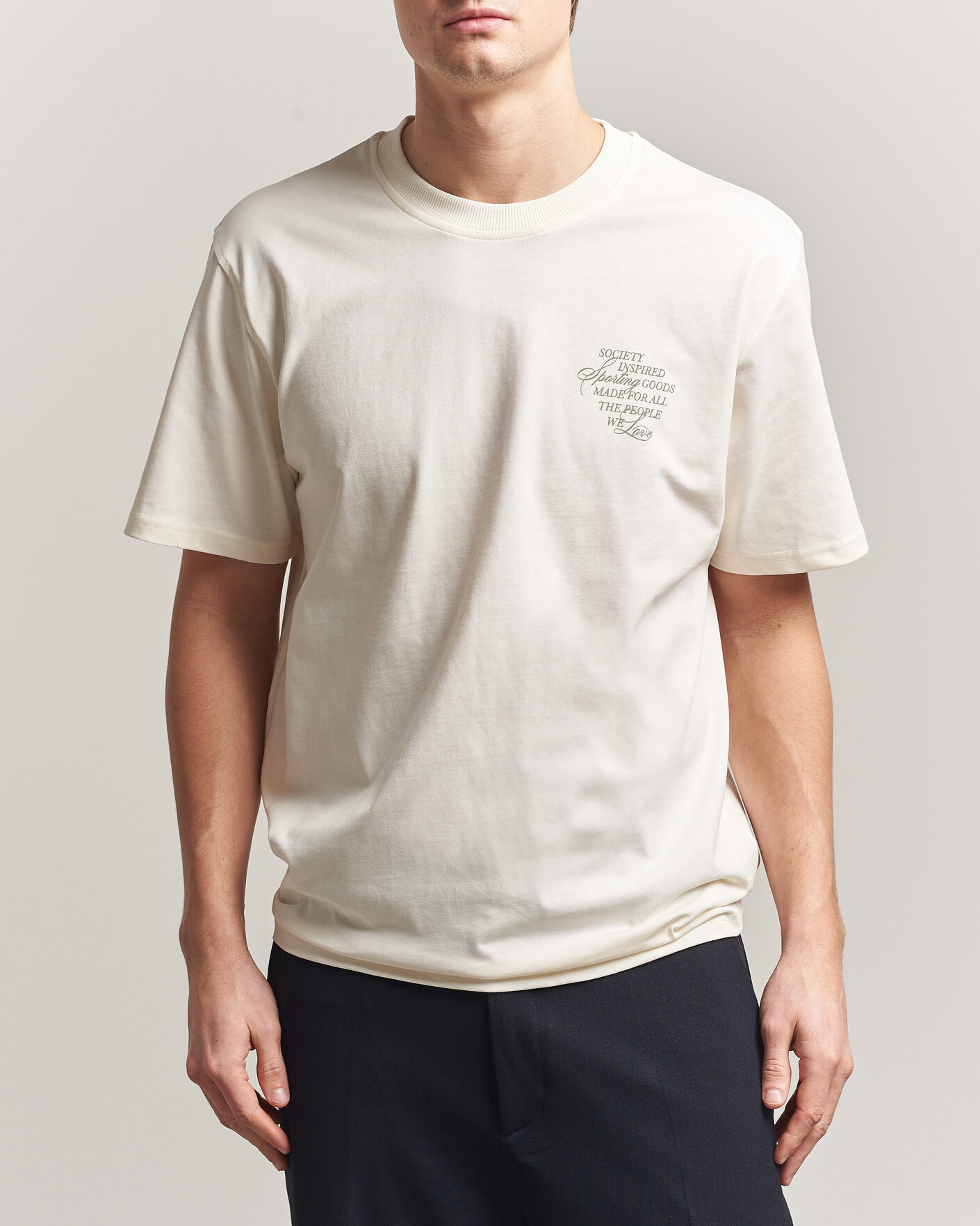 Hombres | Camisetas | LES DEUX | Ben Faience T-Shirt Eggnog White