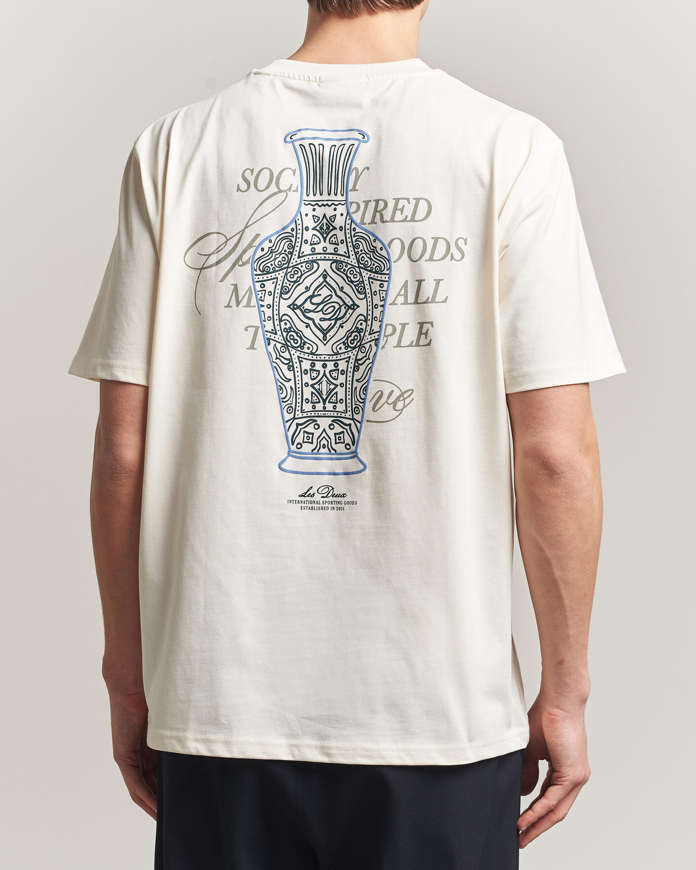 Hombres | Camisetas | LES DEUX | Ben Faience T-Shirt Eggnog White