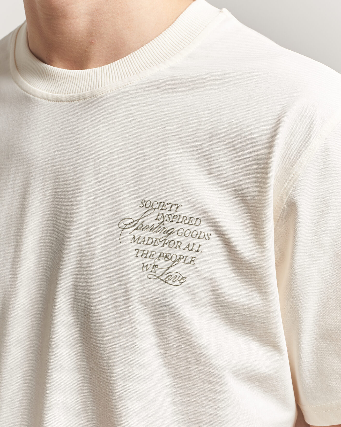 Hombres | Camisetas | LES DEUX | Ben Faience T-Shirt Eggnog White