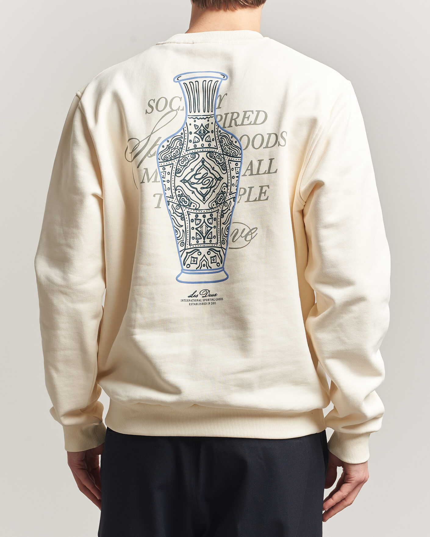 Hombres | Jerséis y prendas de punto | LES DEUX | Ben Faience Sweatshirt Eggnog White