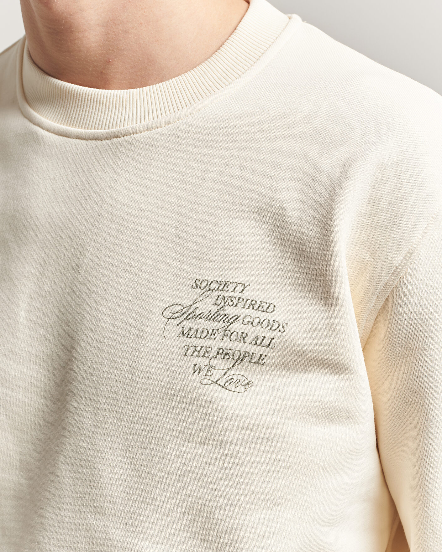 Hombres | Jerséis y prendas de punto | LES DEUX | Ben Faience Sweatshirt Eggnog White