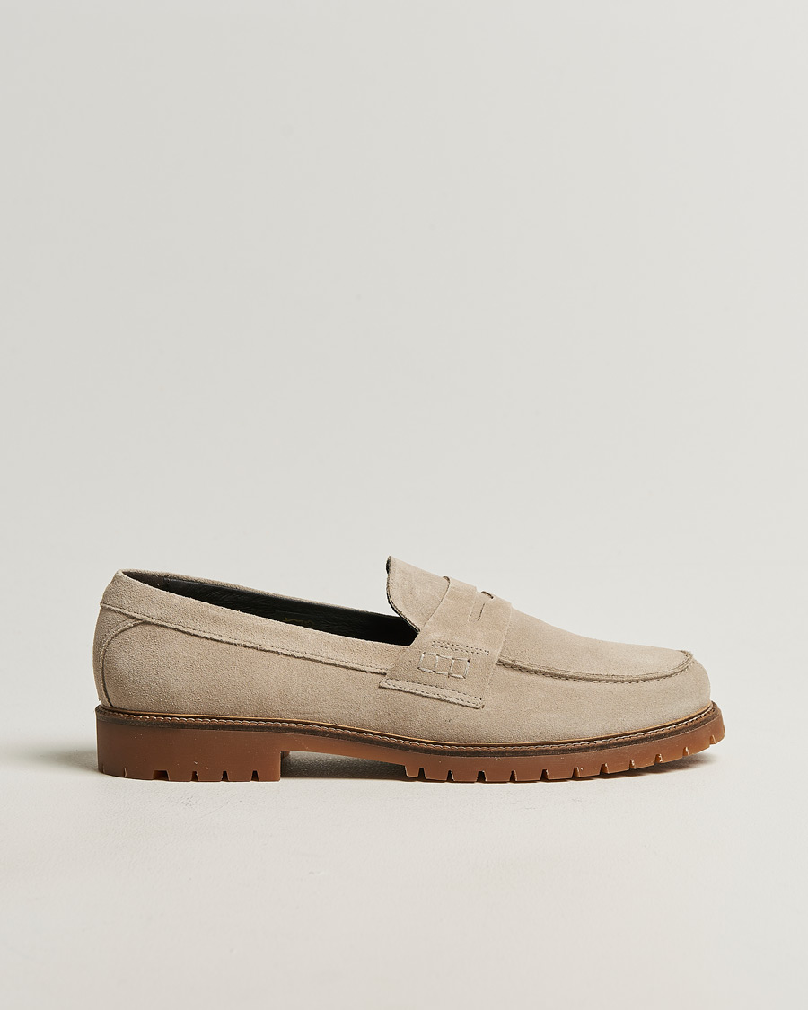 Hombres | Mocasines | LES DEUX | Taylor Suede Loafers Light Sand