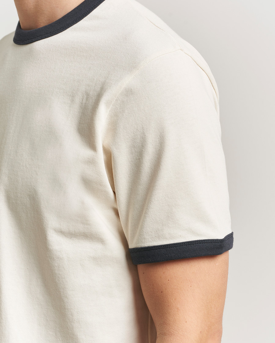 Hombres | Camisetas | Jeanerica | Ringer Crew Neck T-Shirt Off White