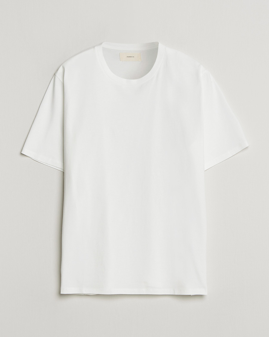 Hombres | Camisetas | Jeanerica | Delon Crew Neck T-Shirt Natural White