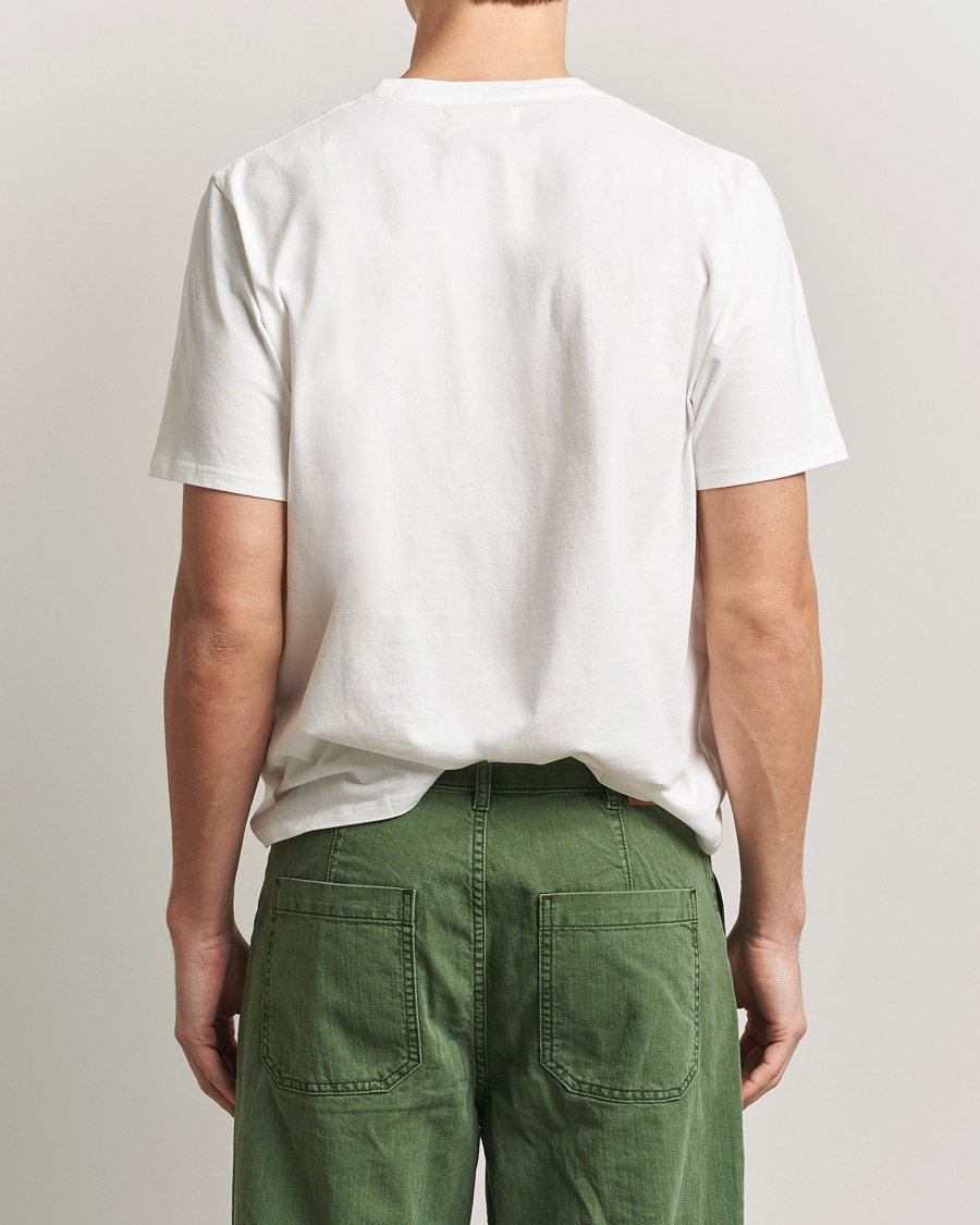 Hombres | Camisetas | Jeanerica | Delon Crew Neck T-Shirt Natural White