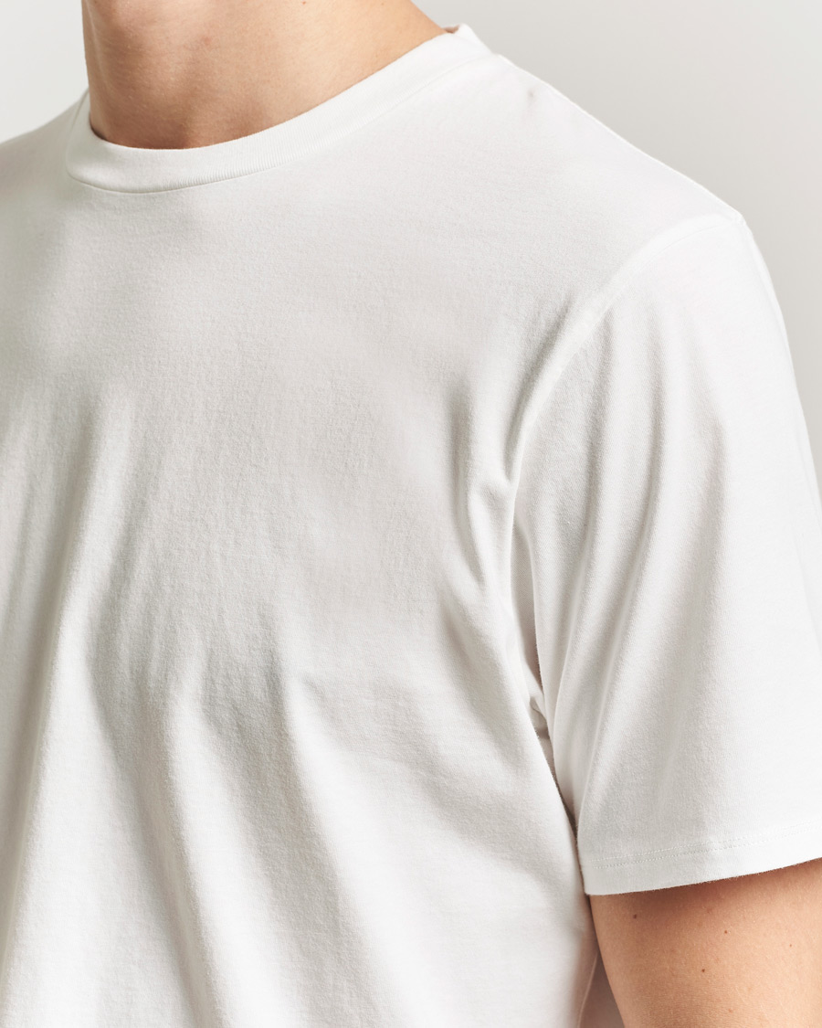 Hombres | Camisetas | Jeanerica | Delon Crew Neck T-Shirt Natural White