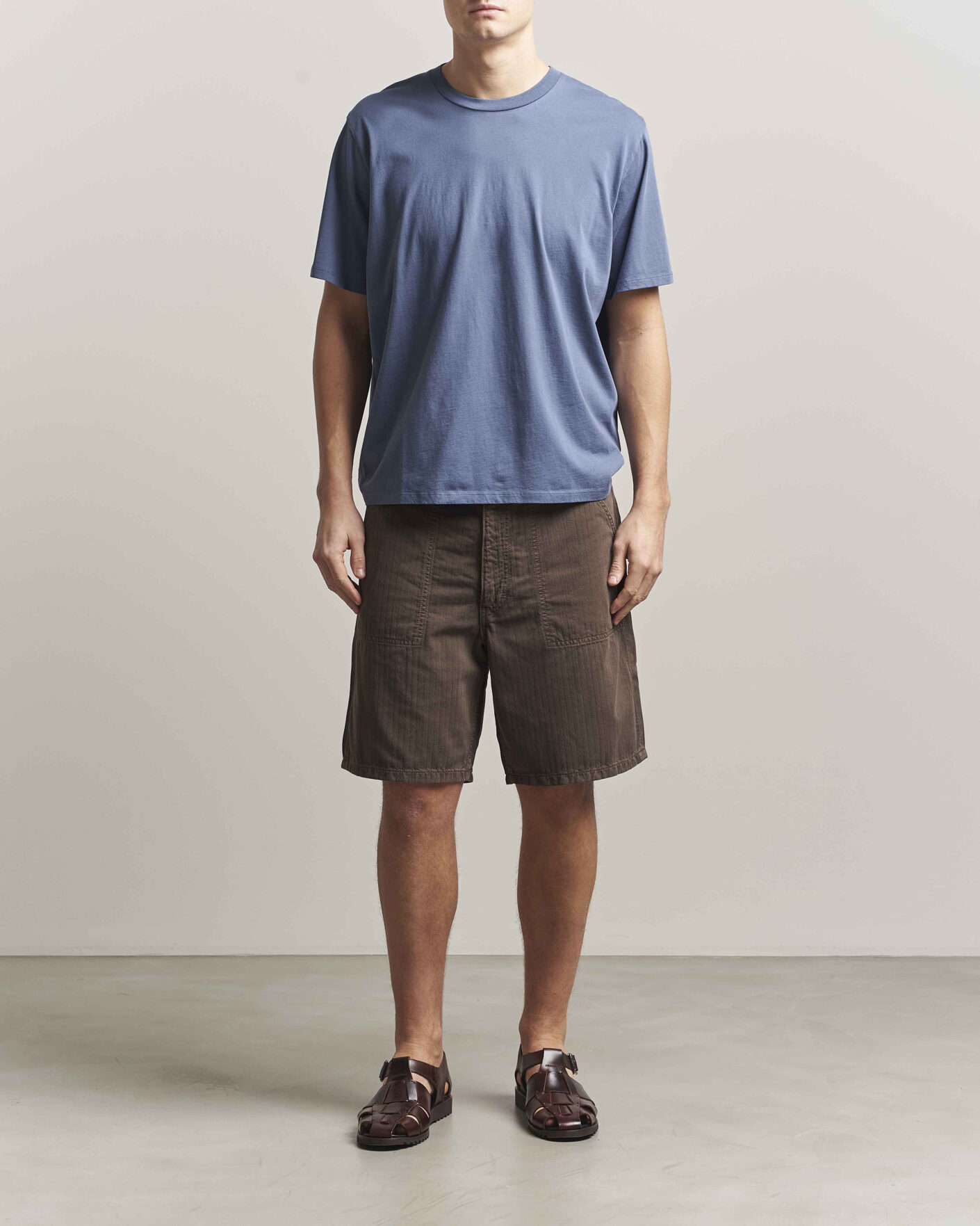 Hombres | Camisetas | Jeanerica | Delon Crew Neck T-Shirt Blue