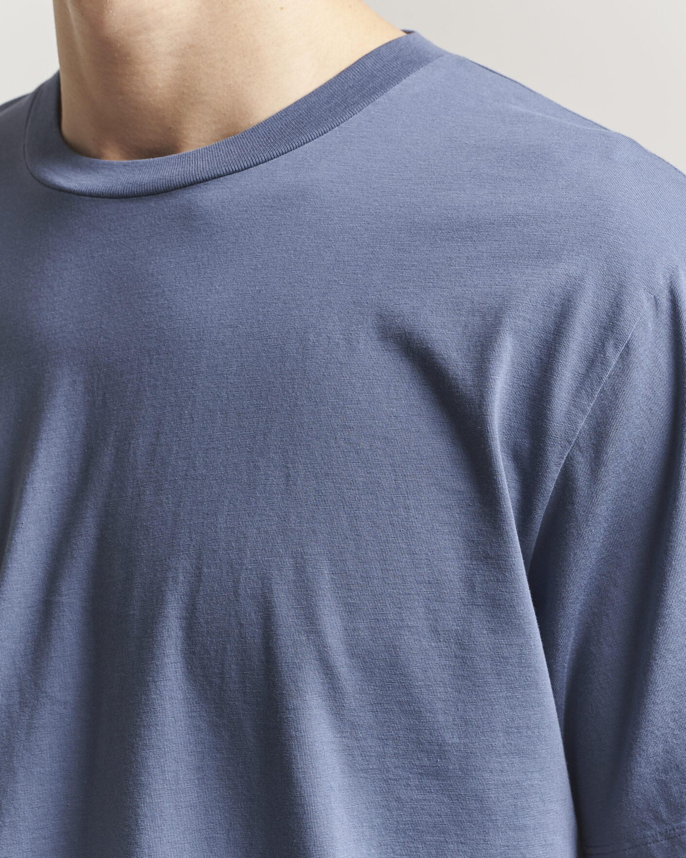 Hombres | Camisetas | Jeanerica | Delon Crew Neck T-Shirt Blue